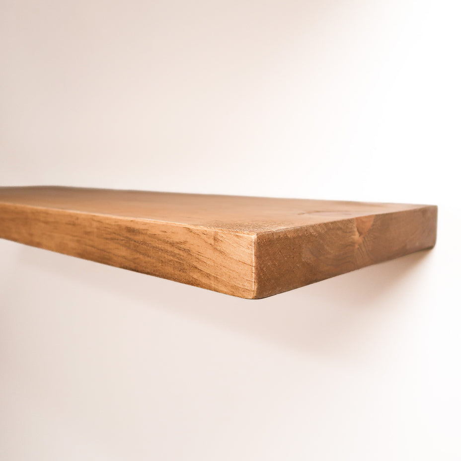 Mensola sospesa - MERCURIO il legno massello - Lunghezza 80 Profondità 25 cm. - AESSEWOOD
