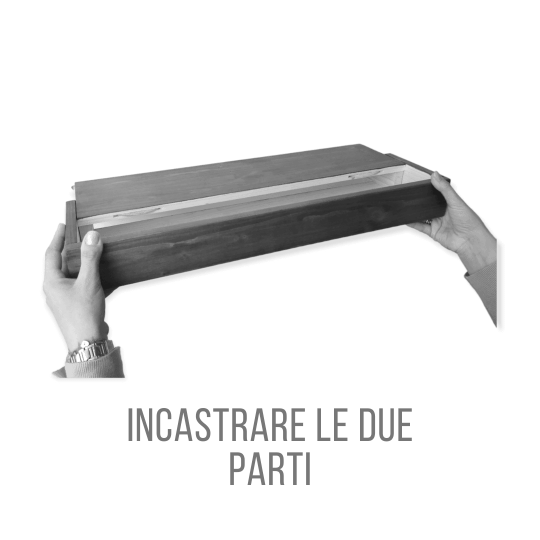 Mensola sospesa - VENERE - Profondità 25 cm. Rovere Rustico - AESSEWOOD