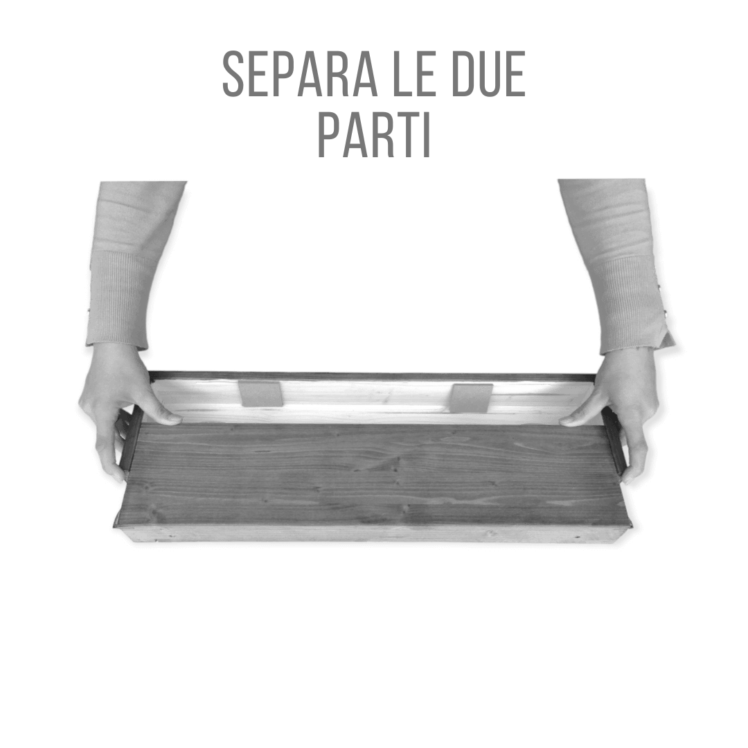 Mensola sospesa - VENERE - Profondità 25 cm. Rovere Rustico - AESSEWOOD