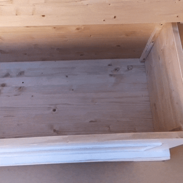 Cassapanca CLASSICA in Legno Massello Bianco Shabby con Vano Contenitore – Eleganza e Funzionalità per la Casa