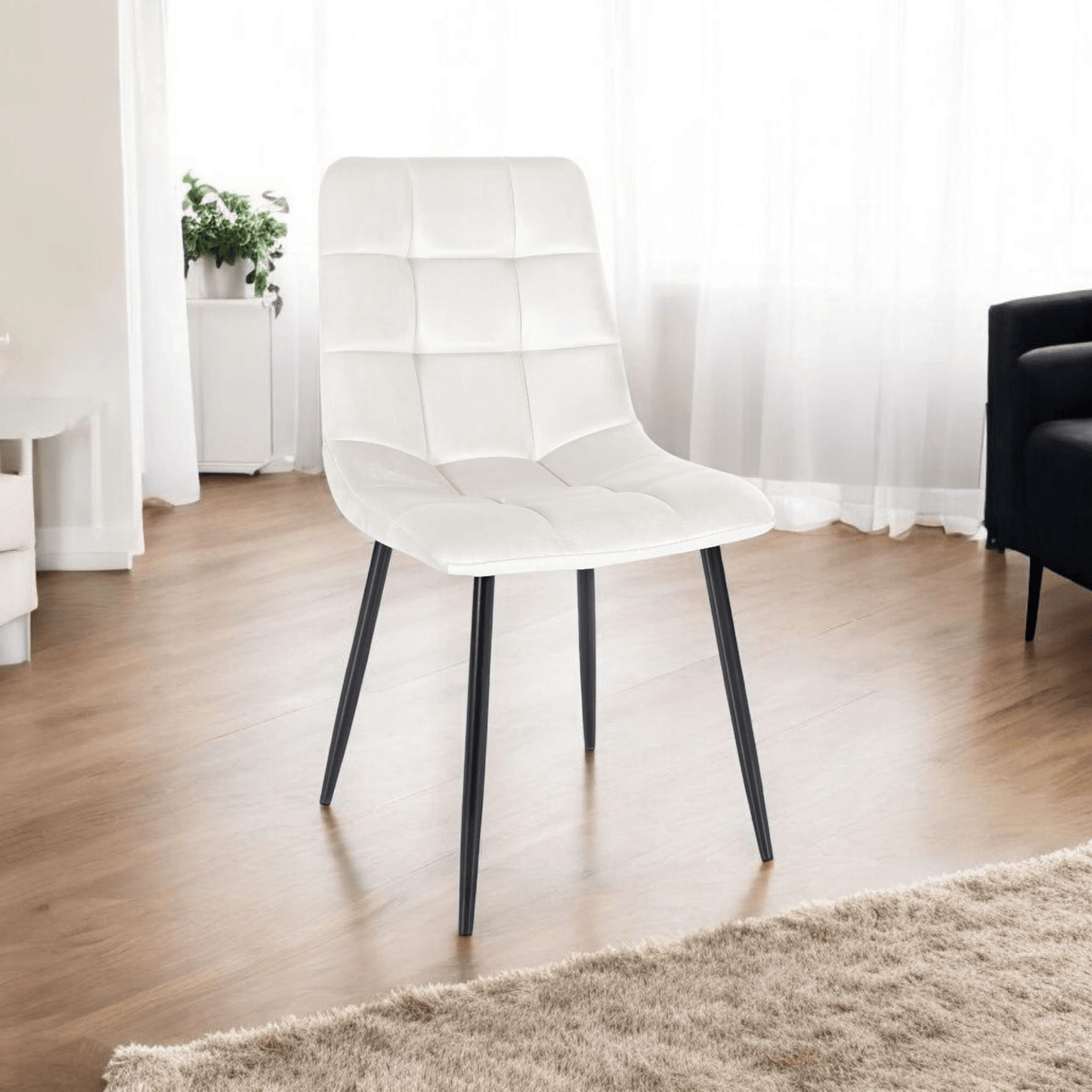 Sedia Giusy Imbottita in Velluto – Design Moderno per Cucina, Soggiorno o scrivania - AESSEWOOD