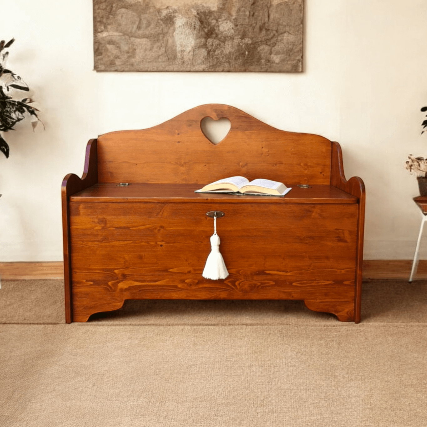 tectake Cassapanca imbottita Calico 81,5x41,5x50,5cm tectake Cassapanca imbottita Calico 81,5x41,5x50,5cm