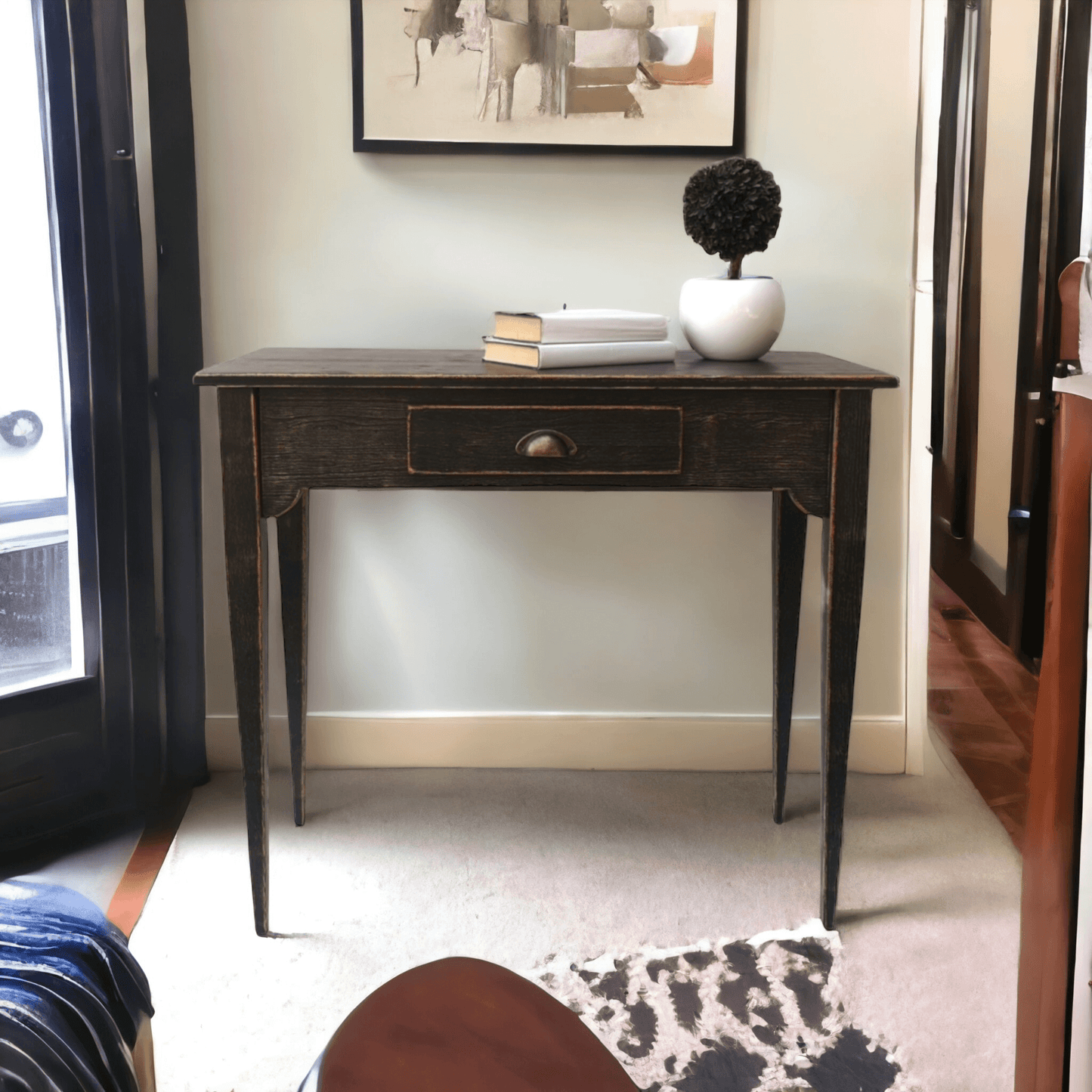 Scrittoio - ARCHITA Nero Shabby - AESSEWOOD