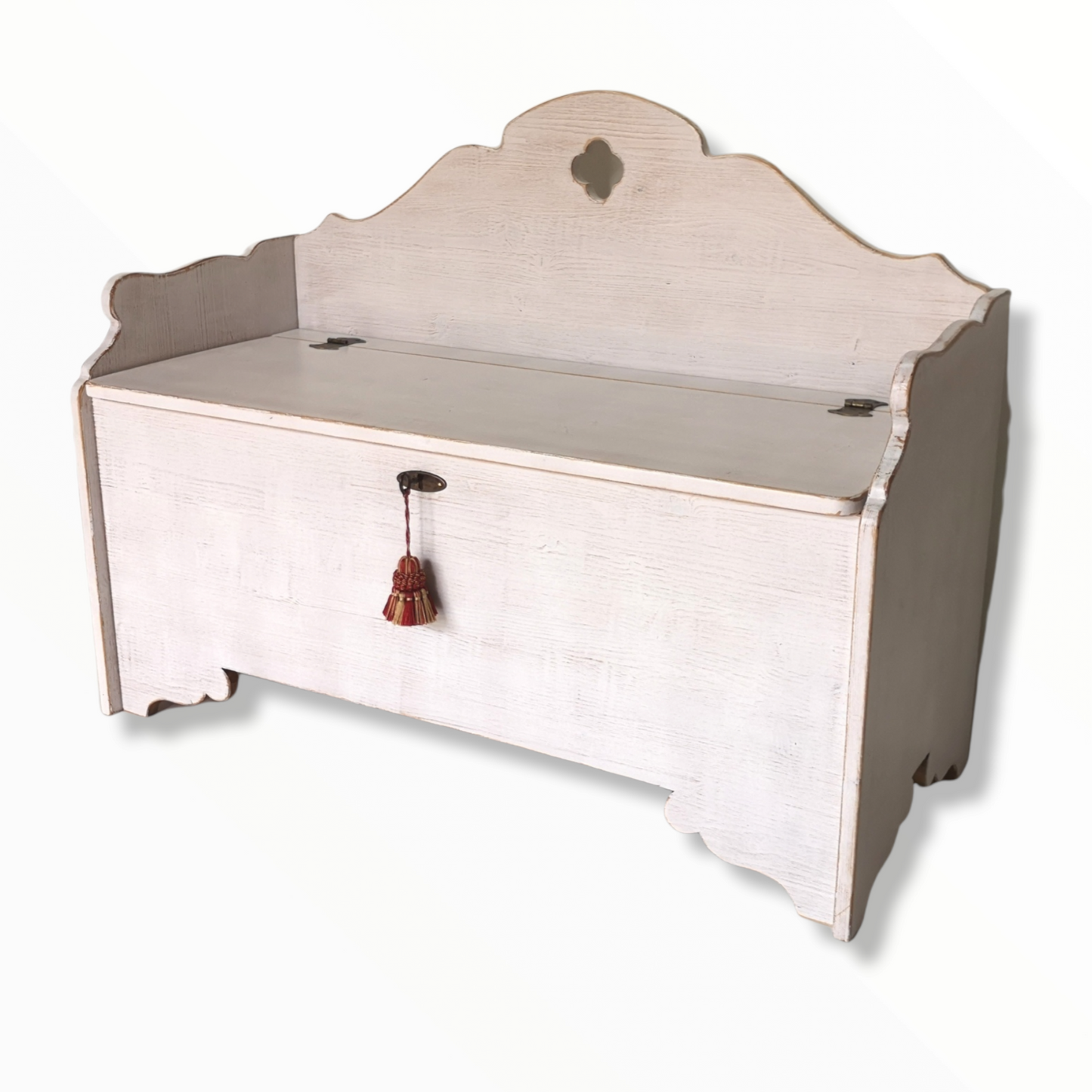 Cassapanca FIORE&CHIAVE Bianco Shabby - AESSEWOOD