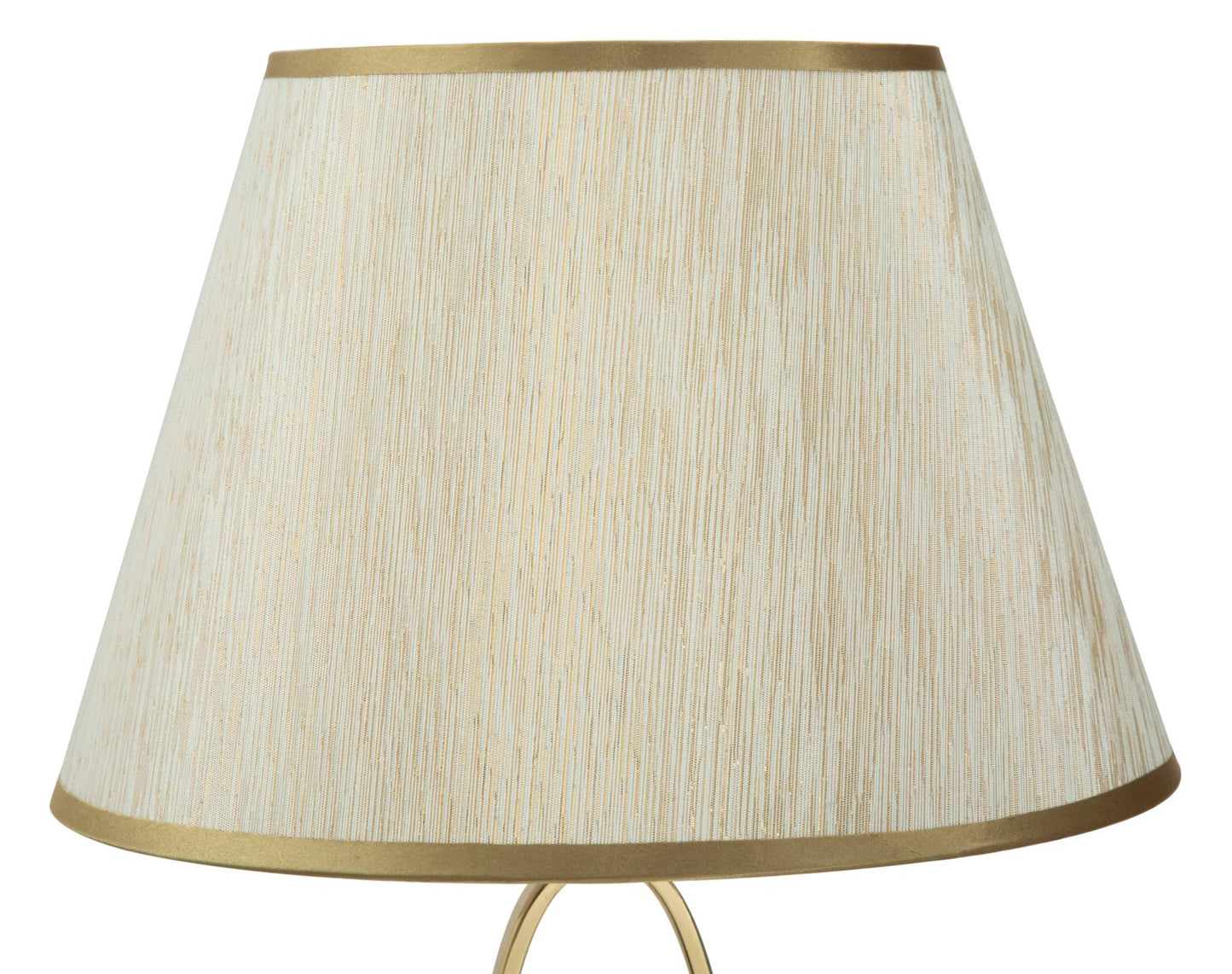 Lampada da Tavolo Glam in Metallo Dorato con Paralume in Tessuto – Eleganza Senza Tempo