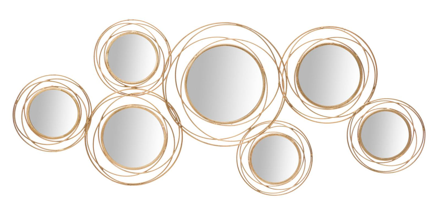 Specchio Gold Round – Geometrie Dorate dal Fascino Senza Tempo