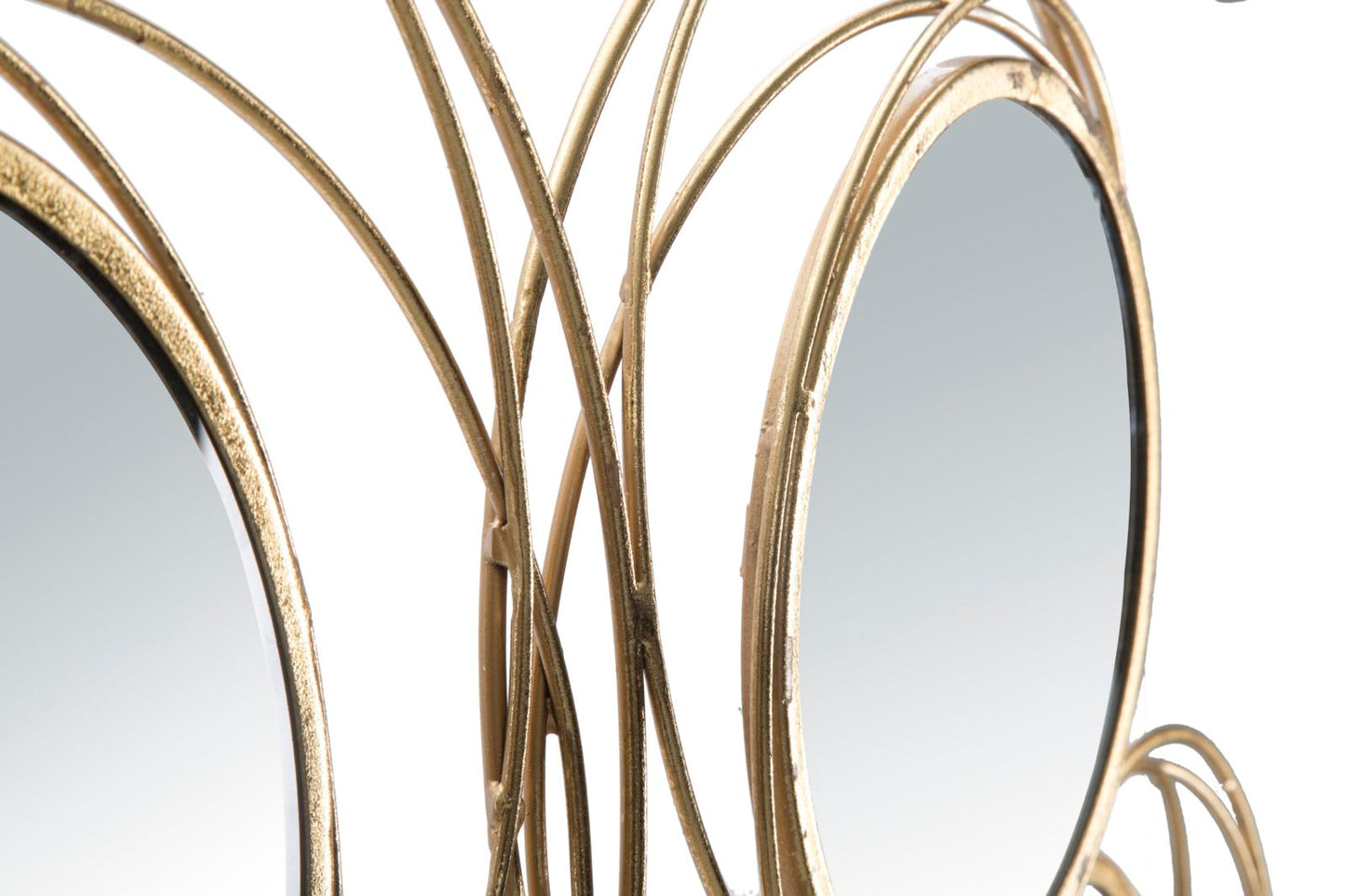 Specchio Gold Round – Geometrie Dorate dal Fascino Senza Tempo