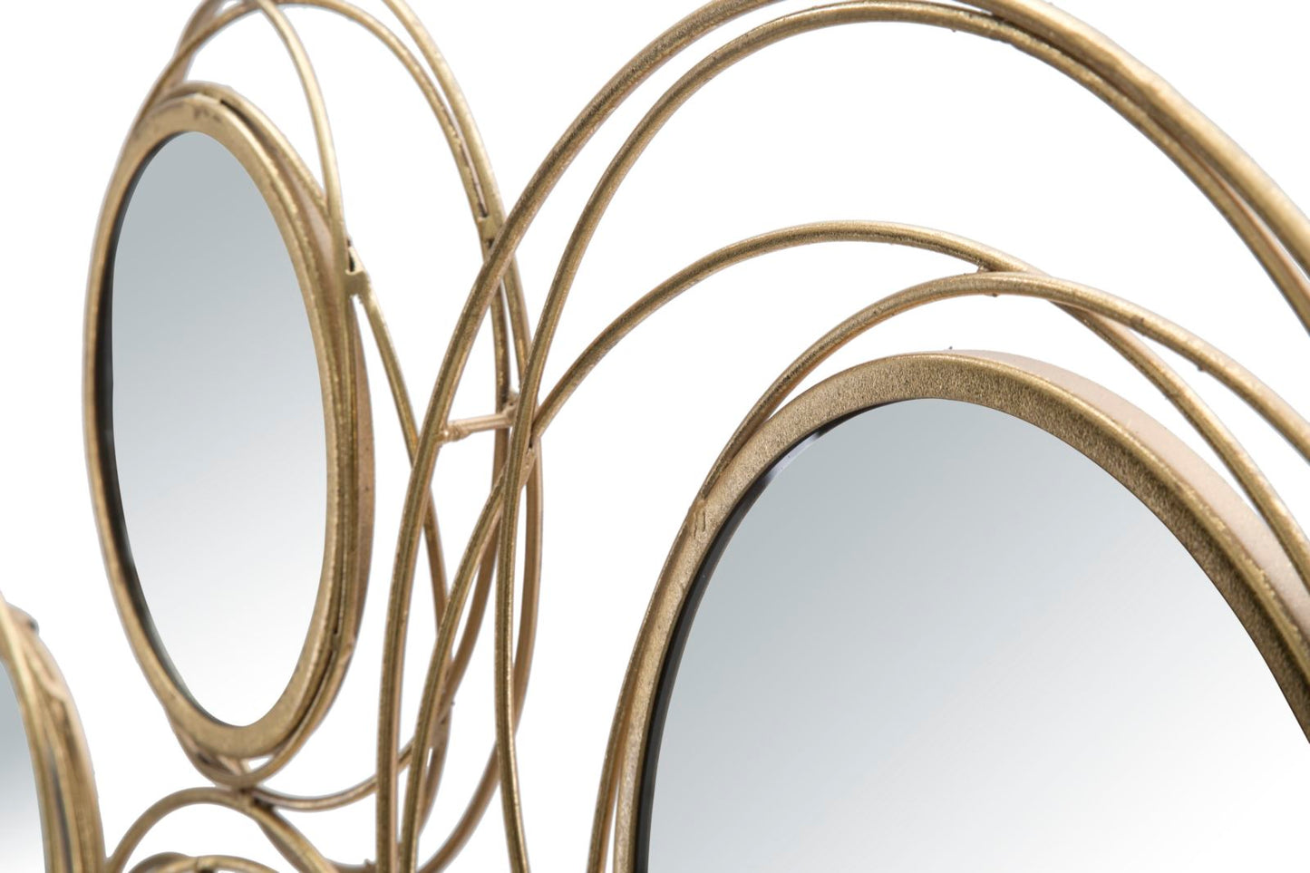 Specchio Gold Round – Geometrie Dorate dal Fascino Senza Tempo