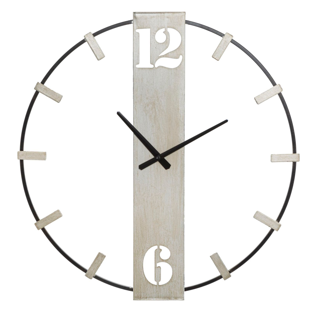 Orologio da Parete “Évora” | Orologio Decorativo Moderno in Metallo e Legno | Design Elegante e Minimal | Arredo Casa | 61×63 cm