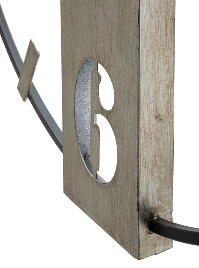 Orologio da Parete “Évora” | Orologio Decorativo Moderno in Metallo e Legno | Design Elegante e Minimal | Arredo Casa | 61×63 cm