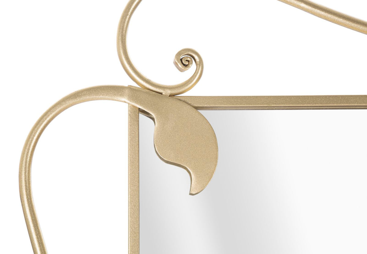 Specchio da Parete “Élan” | Specchio Decorativo Oro con Cornice Ornamentale | Design Elegante e Raffinato | Arredo Glamour 80×110 cm