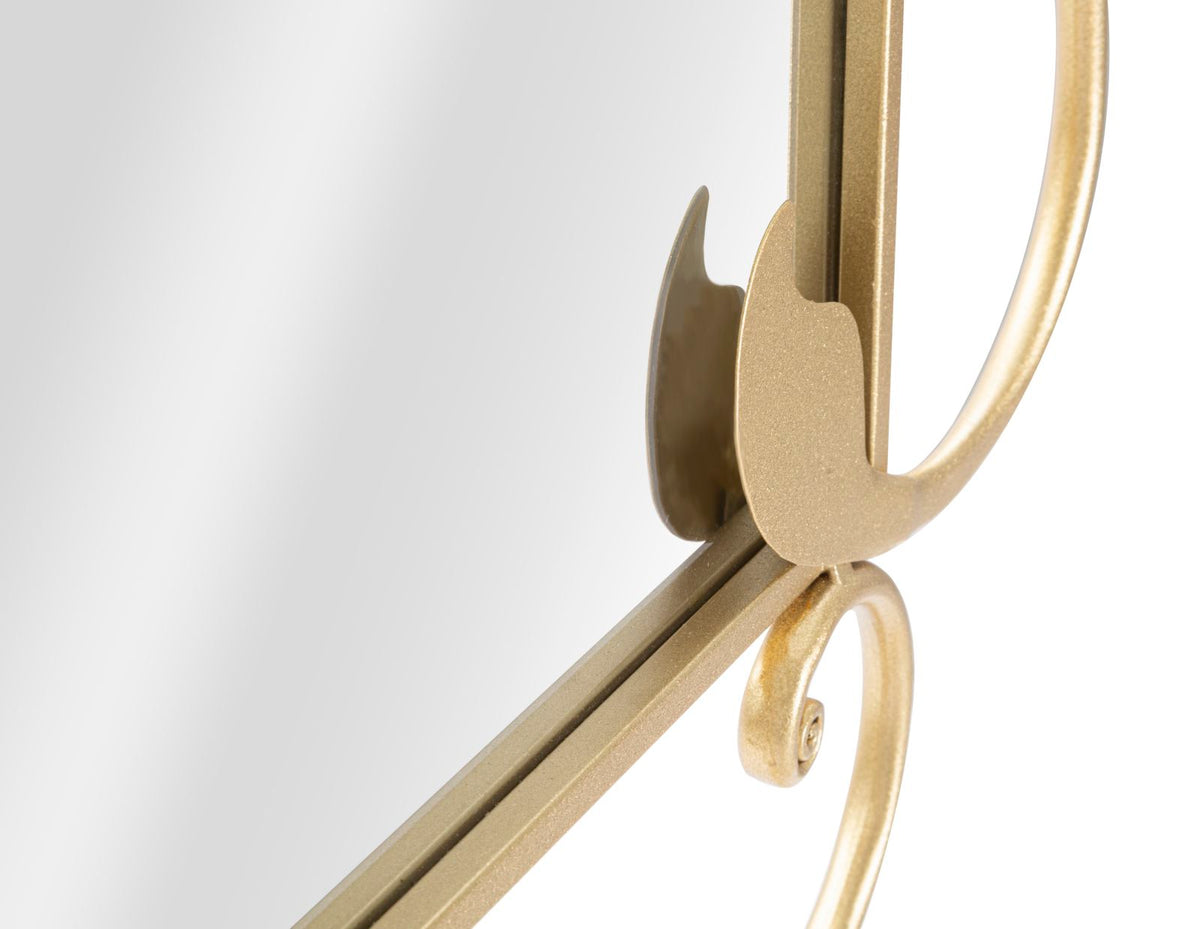 Specchio da Parete “Élan” | Specchio Decorativo Oro con Cornice Ornamentale | Design Elegante e Raffinato | Arredo Glamour 80×110 cm