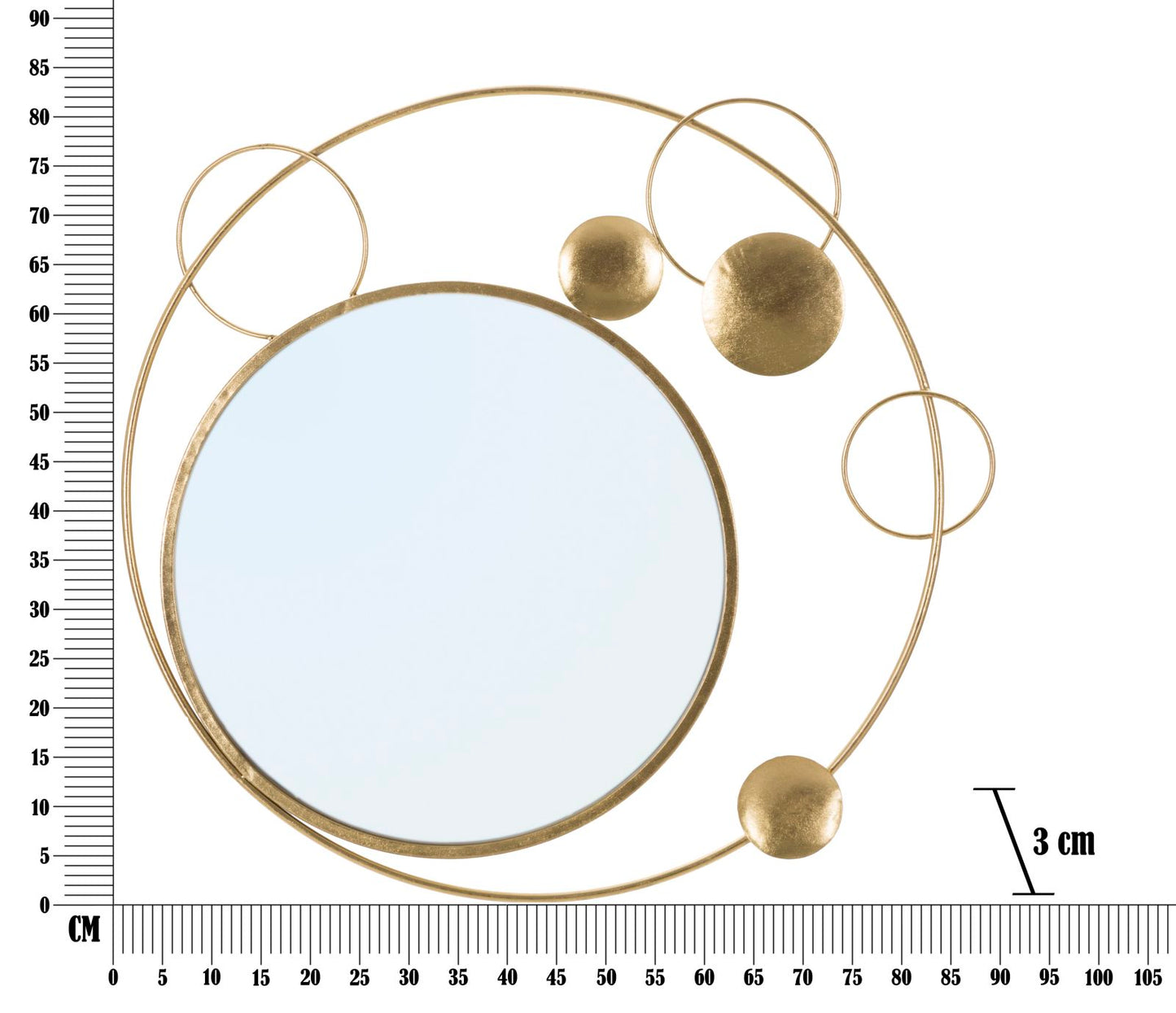 Specchio Planet Oro – Geometrie di Luce per Ambienti Raffinati