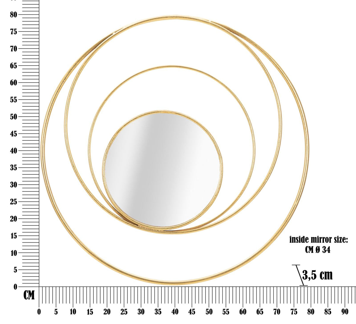 Specchio Arc Glam Oro – Design Scultoreo e Fascino Contemporaneo - AESSEWOOD