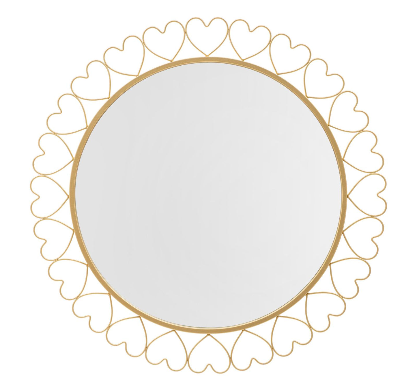 Specchio Hearts Oro – Geometrie Romantiche dal Fascino Senza Tempo