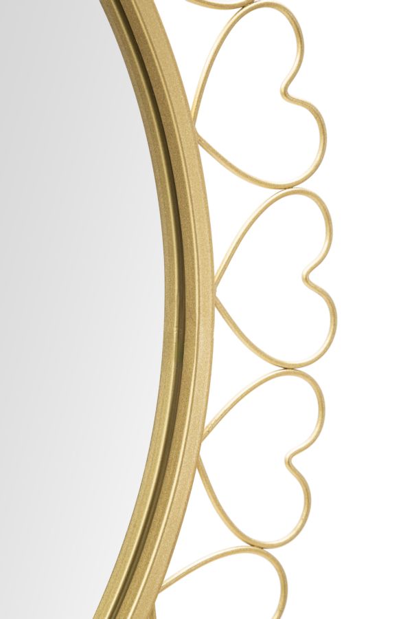 Specchio Hearts Oro – Geometrie Romantiche dal Fascino Senza Tempo