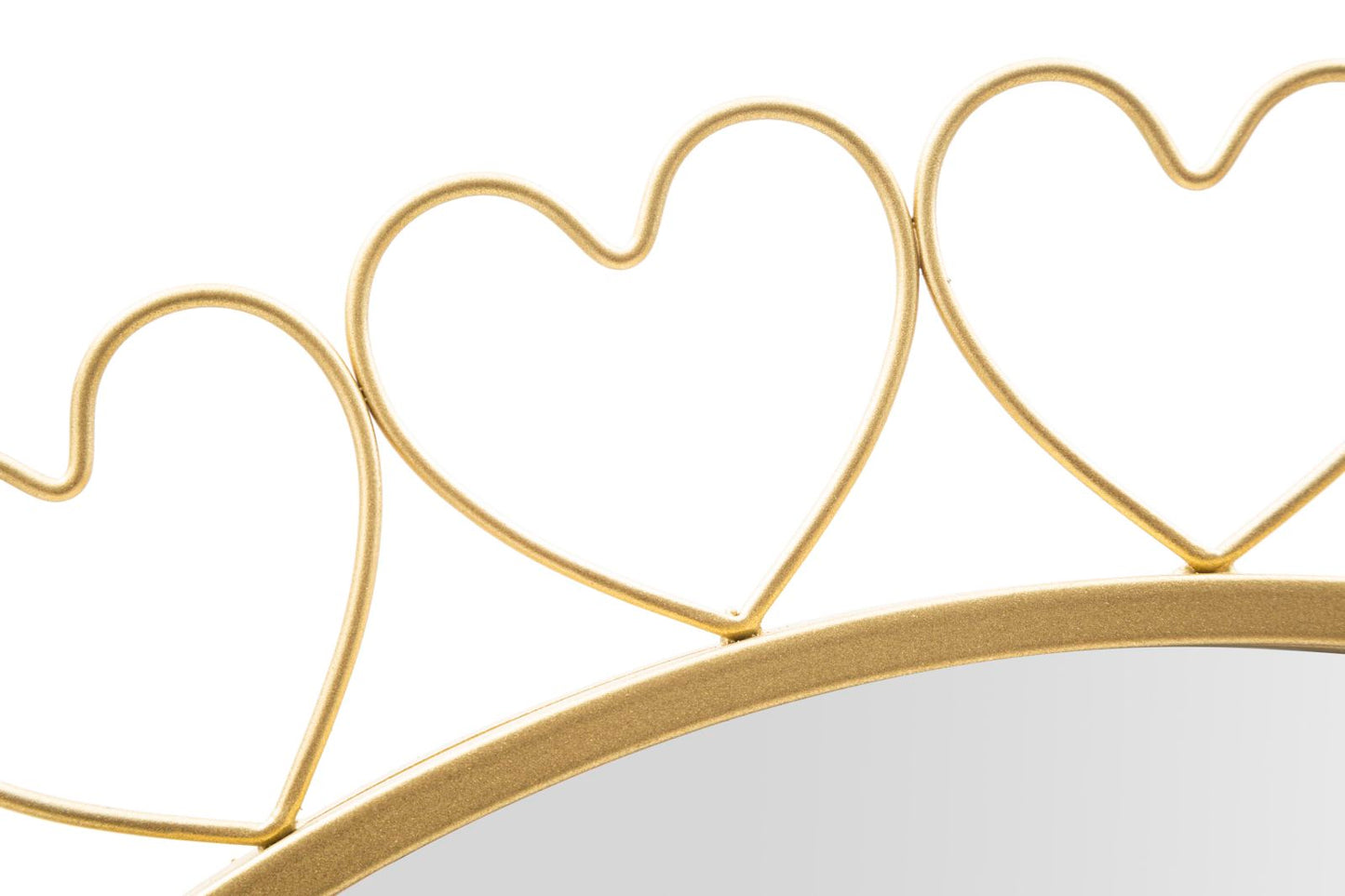 Specchio Hearts Oro – Geometrie Romantiche dal Fascino Senza Tempo