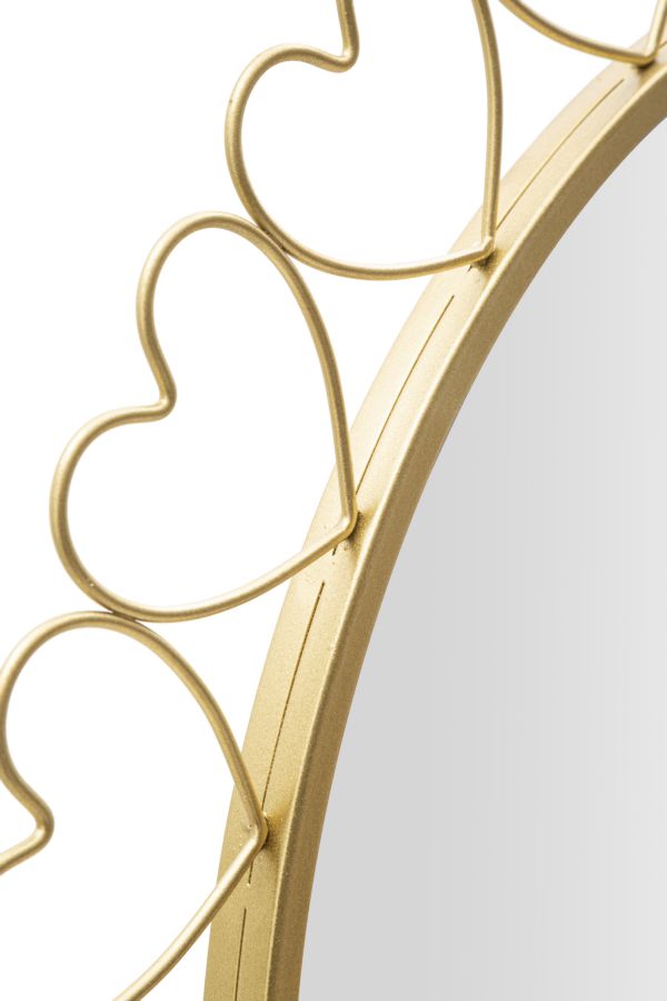 Specchio Hearts Oro – Geometrie Romantiche dal Fascino Senza Tempo