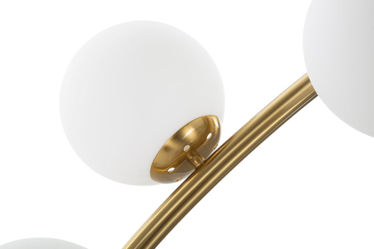 Lampada da Terra “Luminara Arc” | 6 Luci LED Decorative | Lampada ad Arco Dorata | Design Elegante e Moderno | Illuminazione Living