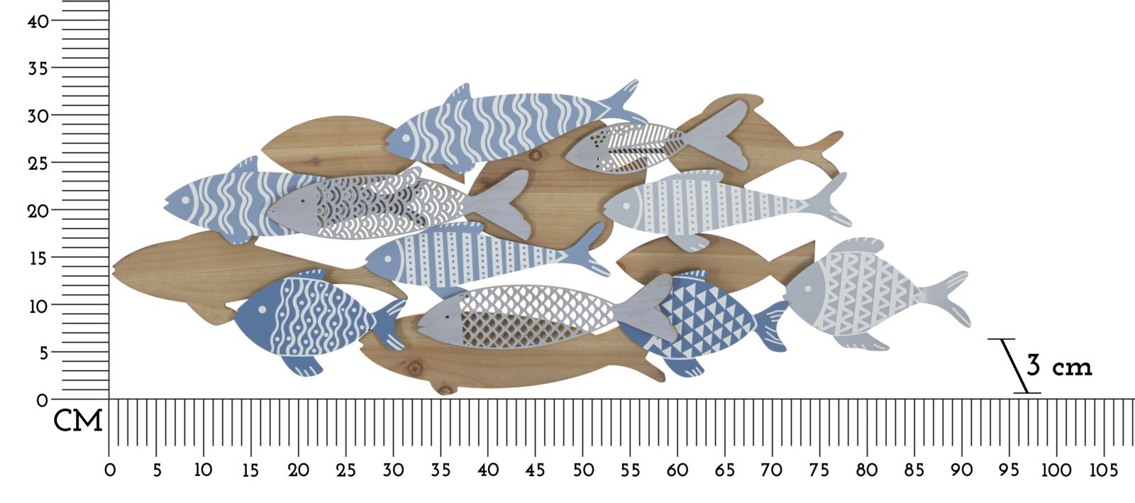 Pannello Decorativo Fish Sea – Il Fascino del Mare in Chiave Contemporanea - AESSEWOOD 