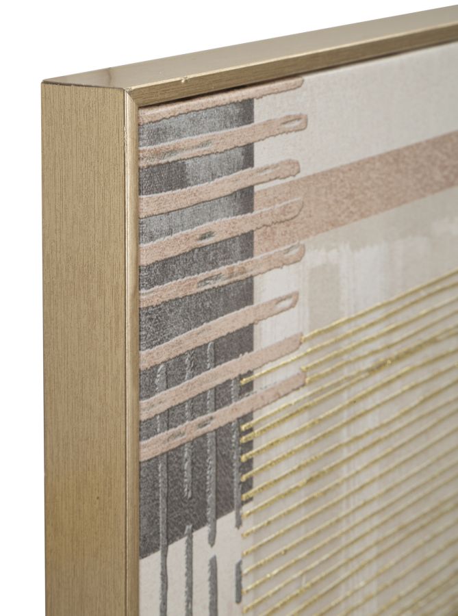 Quadro Astratto Geometrico su Tela con Cornice – Eleganza Contemporanea per Pareti Raffinate