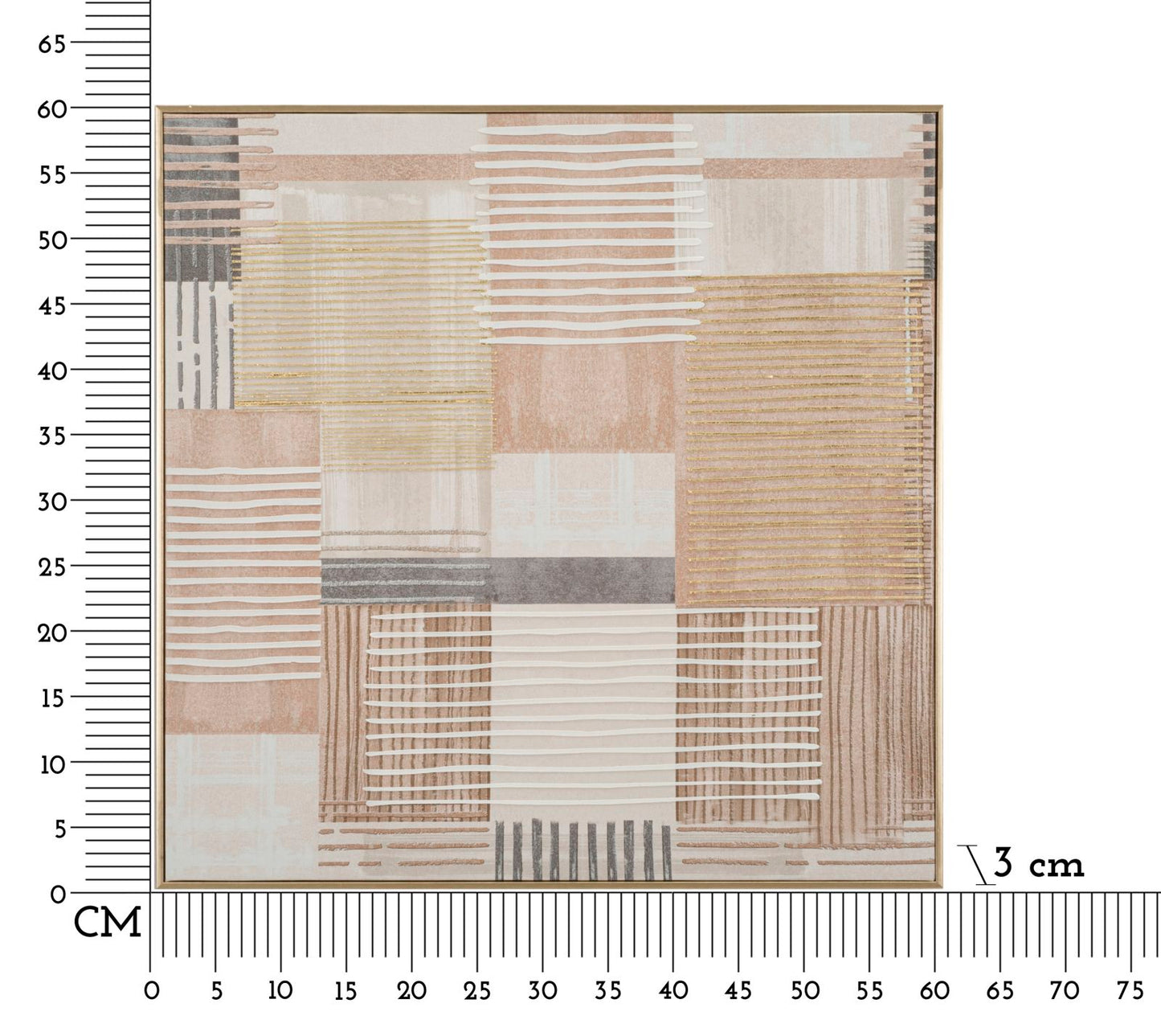 Quadro Astratto Geometrico su Tela con Cornice – Eleganza Contemporanea per Pareti Raffinate