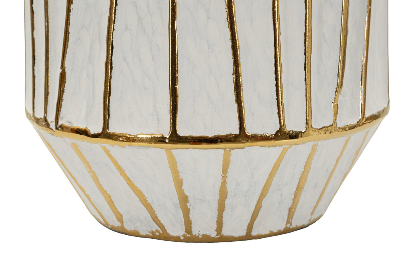 Lampada da Tavolo Tangeri in Ceramica Bianca con Finiture Dorate – Design Elegante