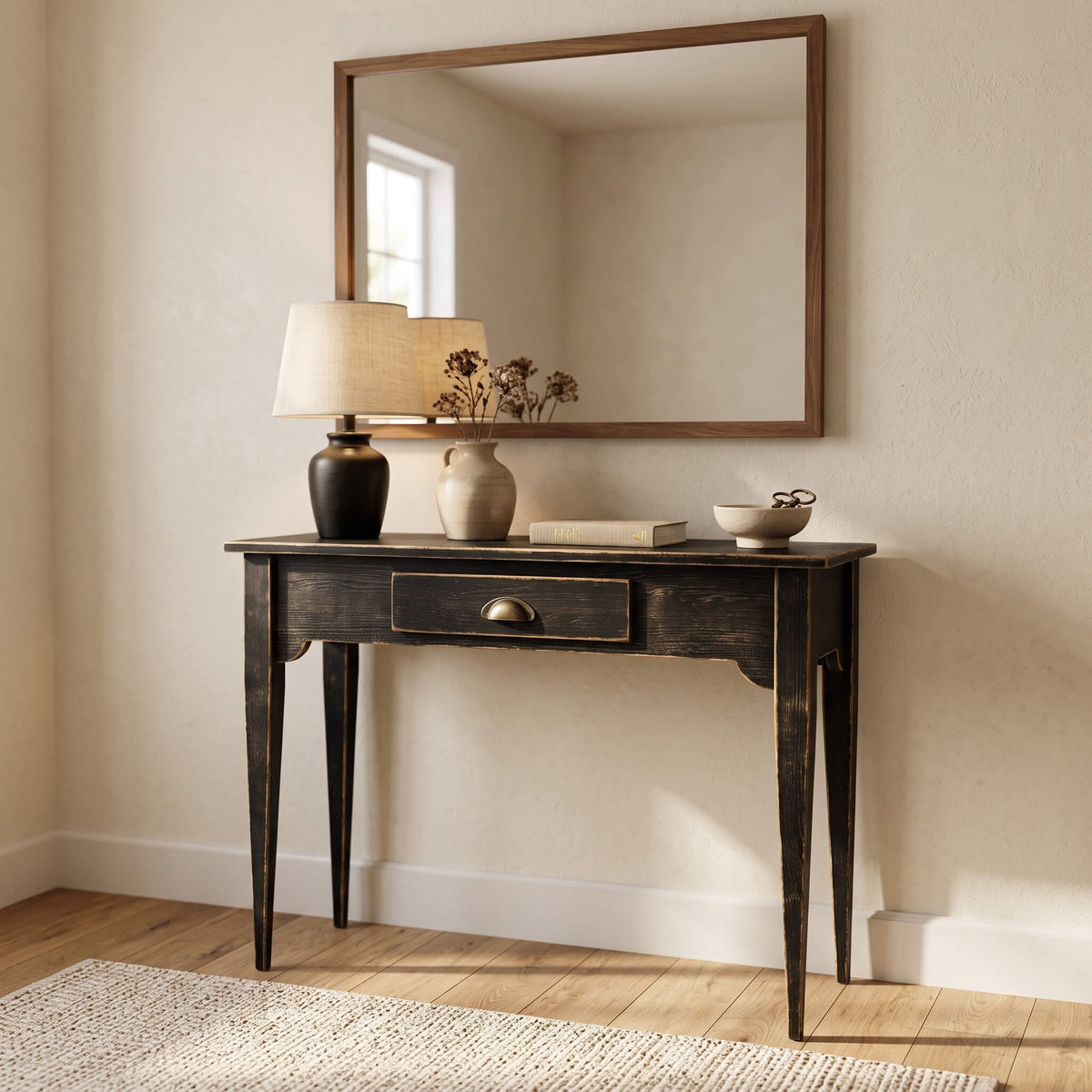 Scrittoio - ARCHITA Nero Shabby - AESSEWOOD 