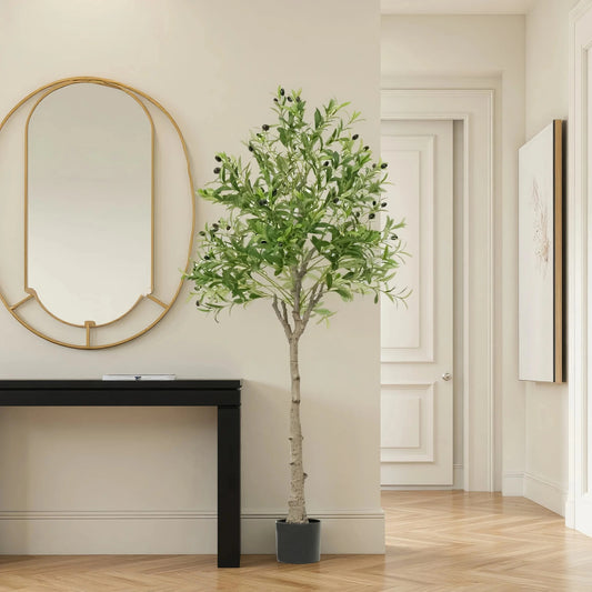 🌿 Olivo Decorativo Artificiale con Vaso – Tocco Mediterraneo per Ambienti Eleganti - AESSEWOOD 