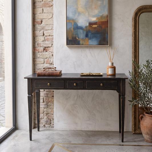 Consolle - EUCLIDE nero shabby - AESSEWOOD 