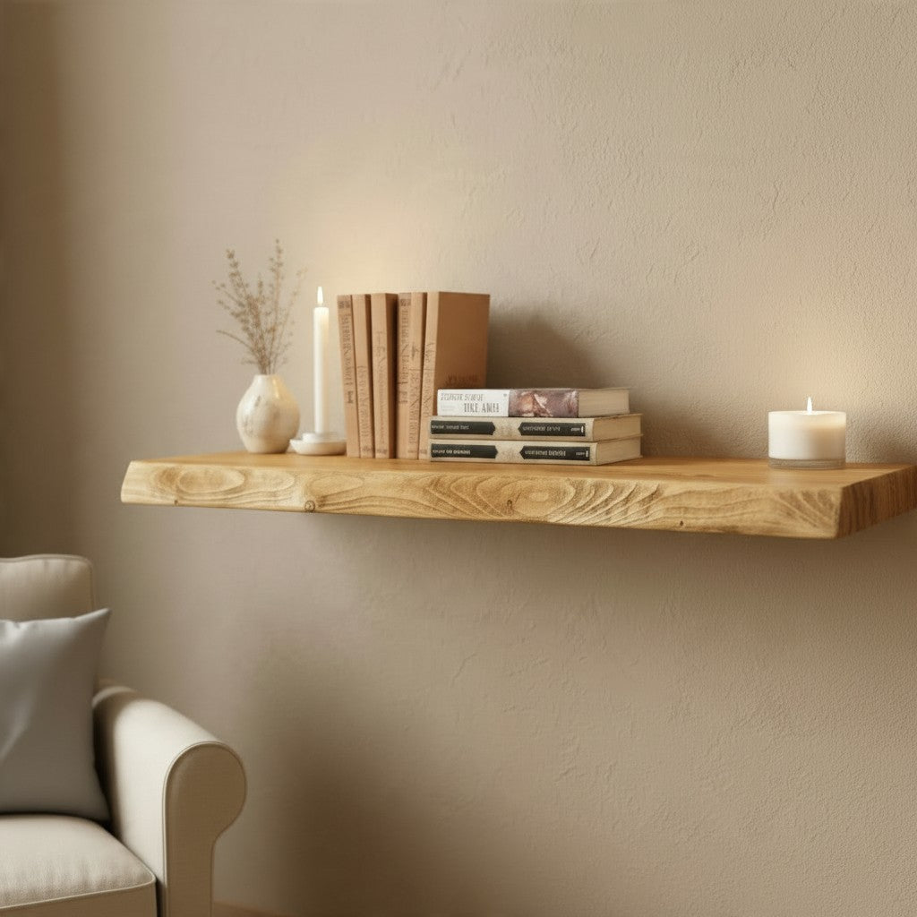 Mensola Rustica - MARTE in legno massello - Profondità 15 cm. (Copia) - AESSEWOOD 