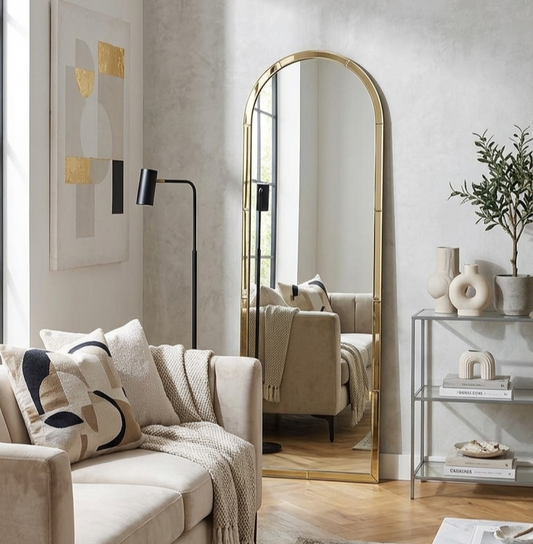 Specchio Baku Oro – Design Essenziale e Fascino Senza Tempo - AESSEWOOD 