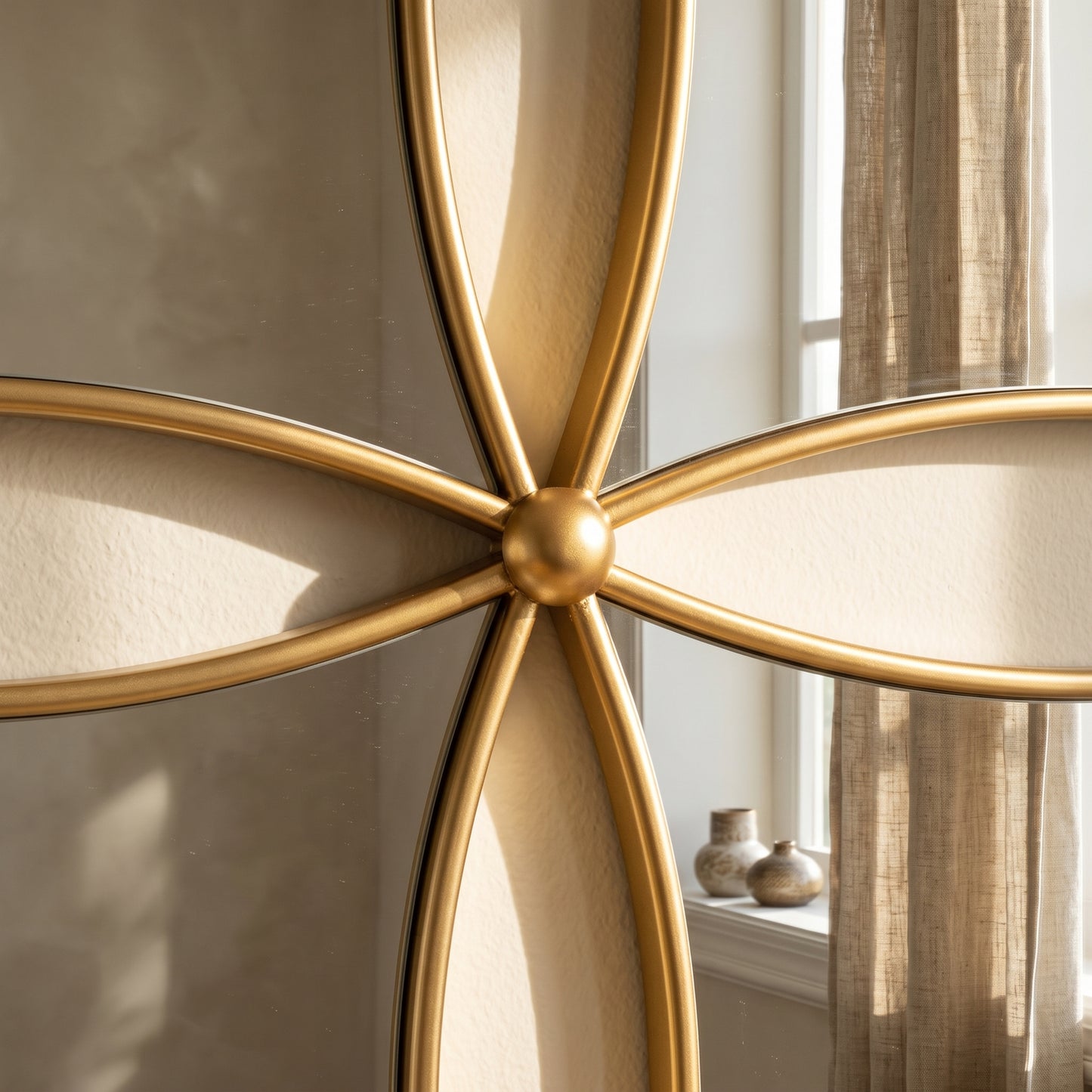 Specchio Jalo Oro – Eleganza Geometrica per Ambienti Raffinati