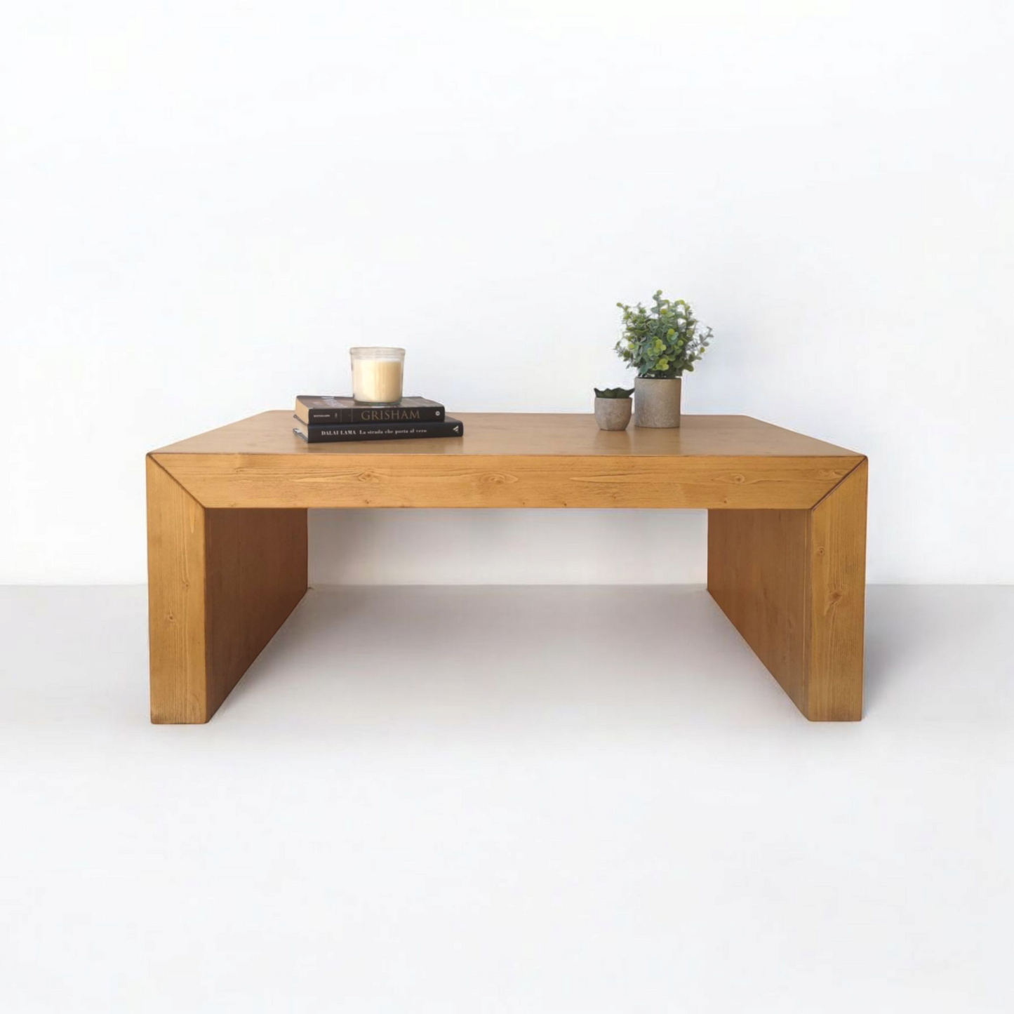 TAVOLINO DA SALOTTO IN LEGNO MASSELLO – DESIGN MODERNO ARTIGIANALE - AESSEWOOD 