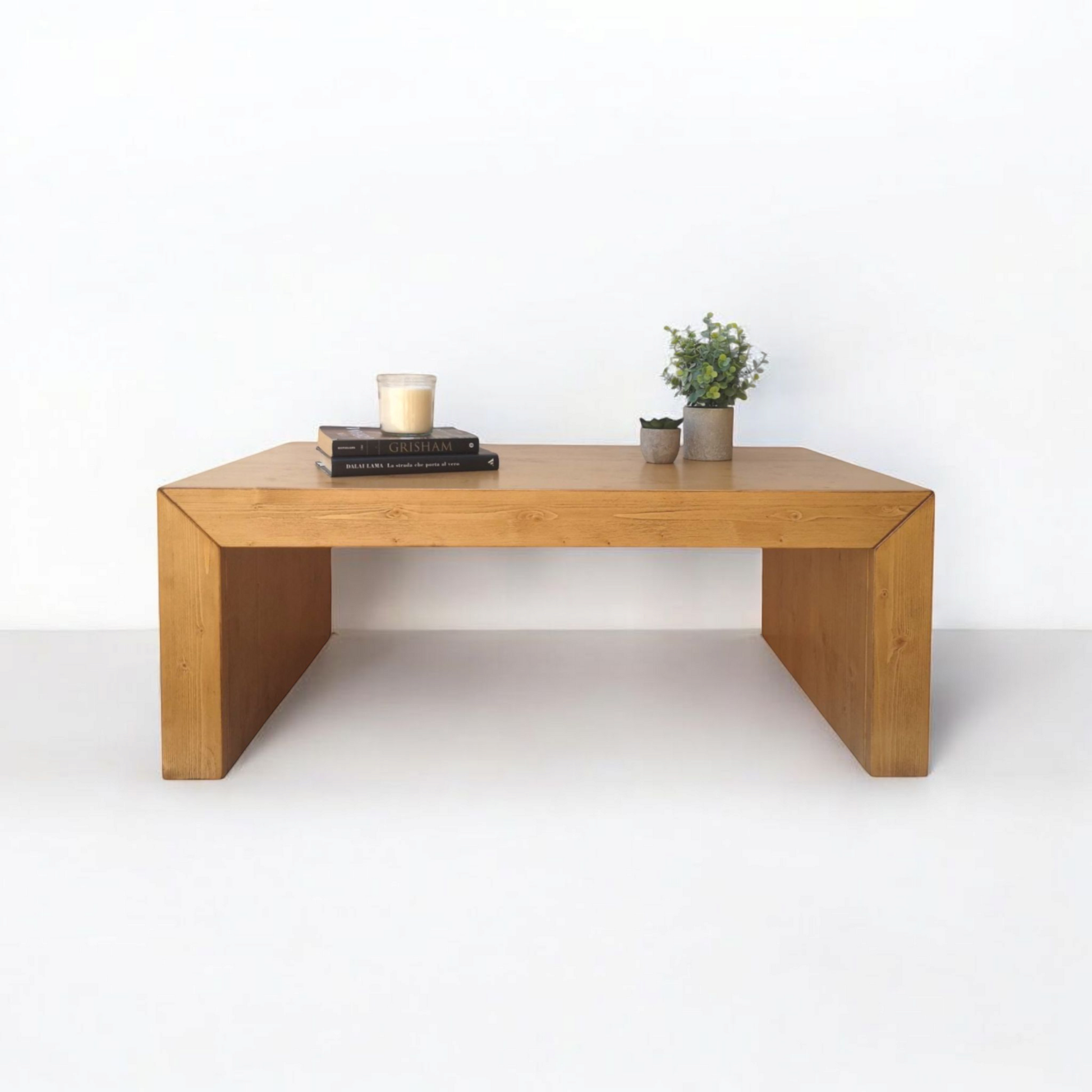 TAVOLINO DA SALOTTO IN LEGNO MASSELLO – DESIGN MODERNO ARTIGIANALE - AESSEWOOD 