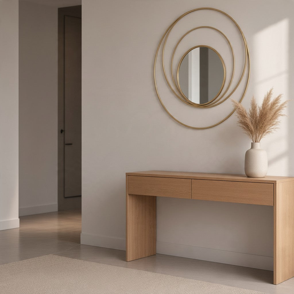 Specchio Arc Glam Oro – Design Scultoreo e Fascino Contemporaneo - AESSEWOOD 