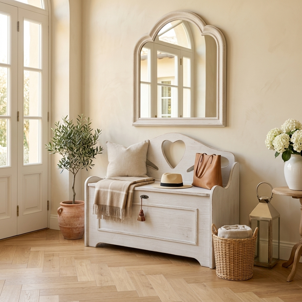 Cassapanca - PETALI&CHIAVE Shabby - AESSEWOOD 