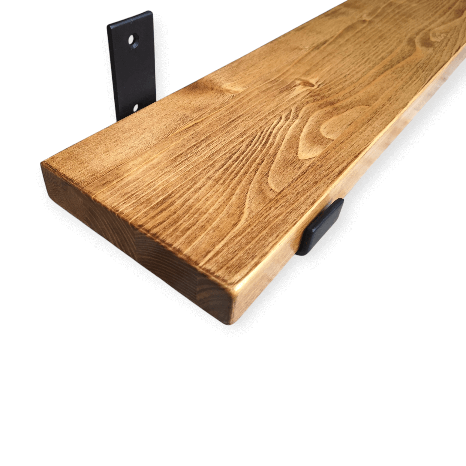 Mensola Industrial - LUNA il legno massello - Profondità 25 cm. - AESSEWOOD 