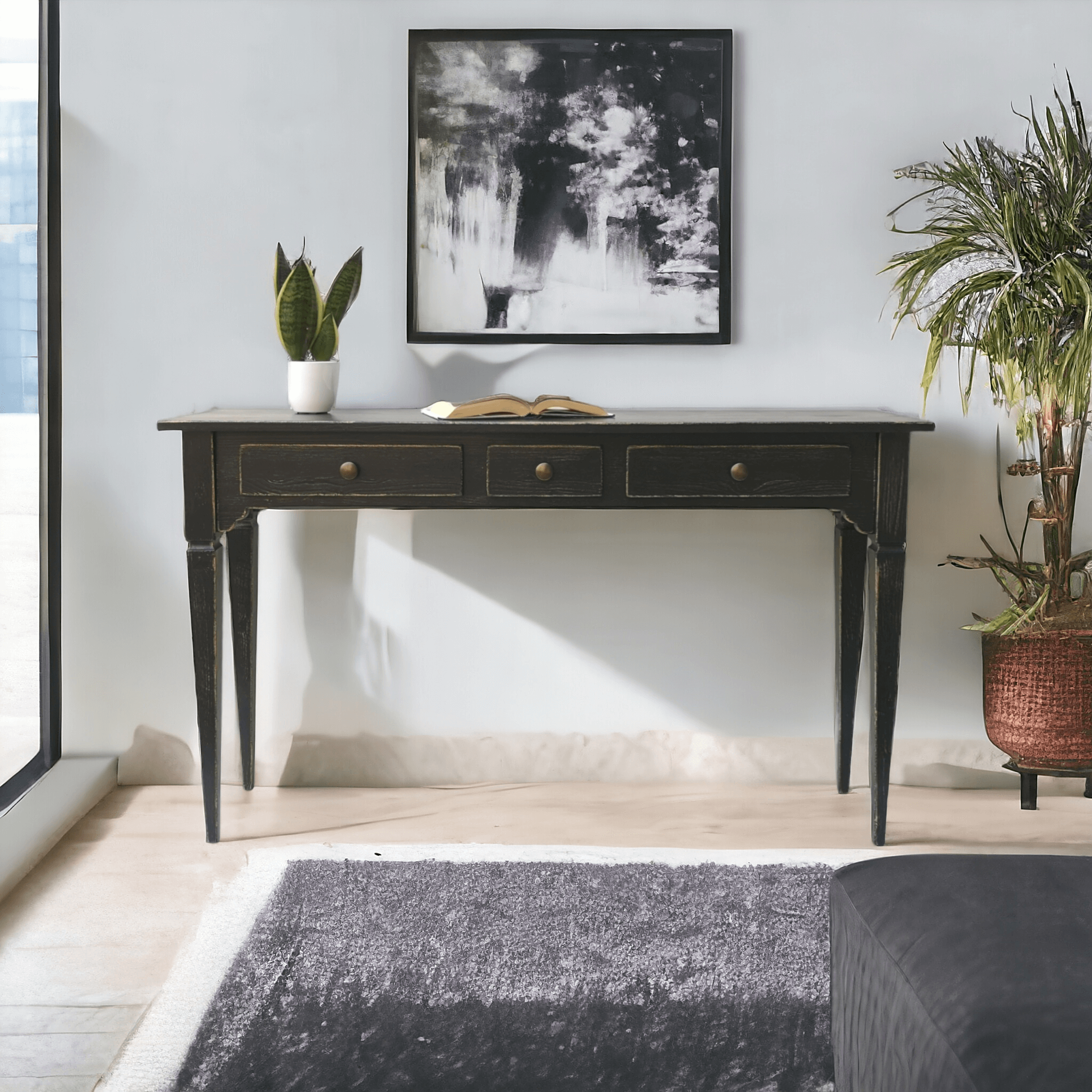 Consolle - EUCLIDE nero shabby