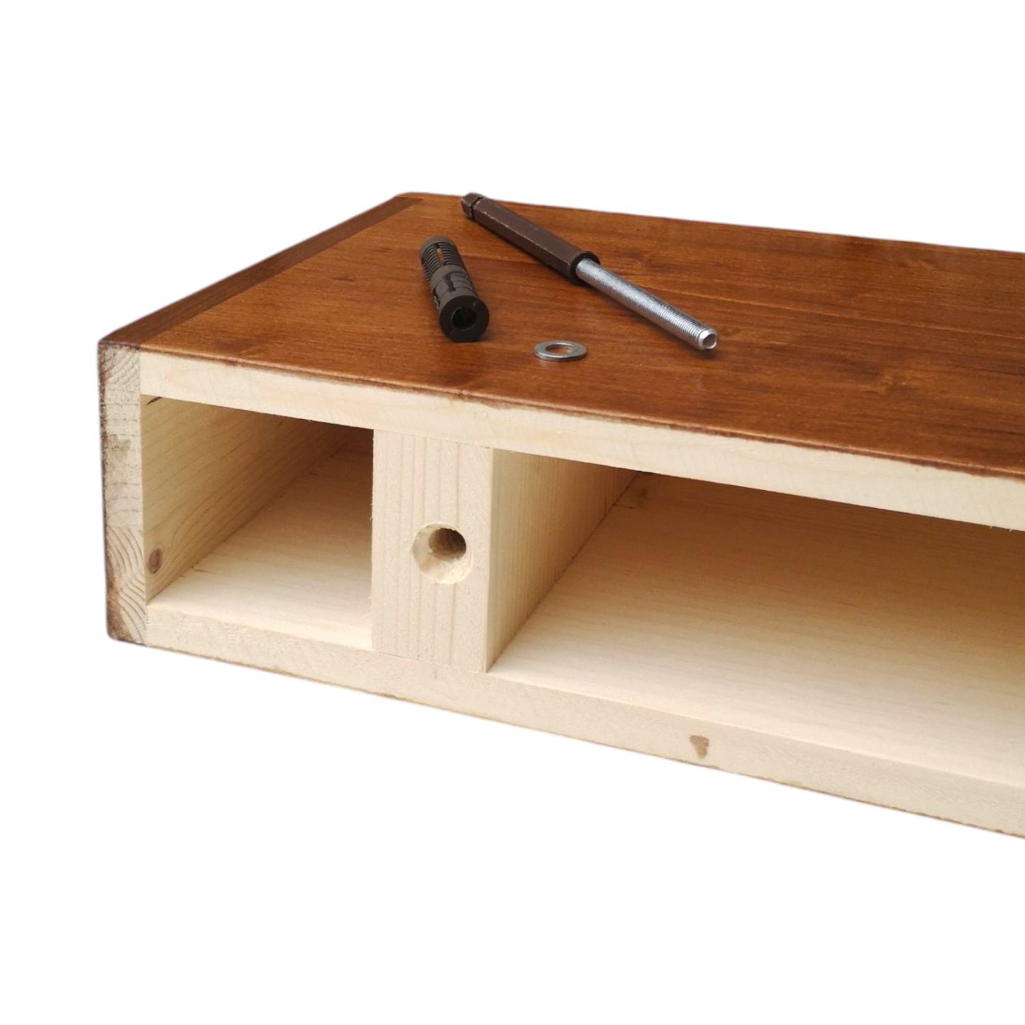 Mensola sospesa - MARTE - Profondità 15-20-25 cm. Noce