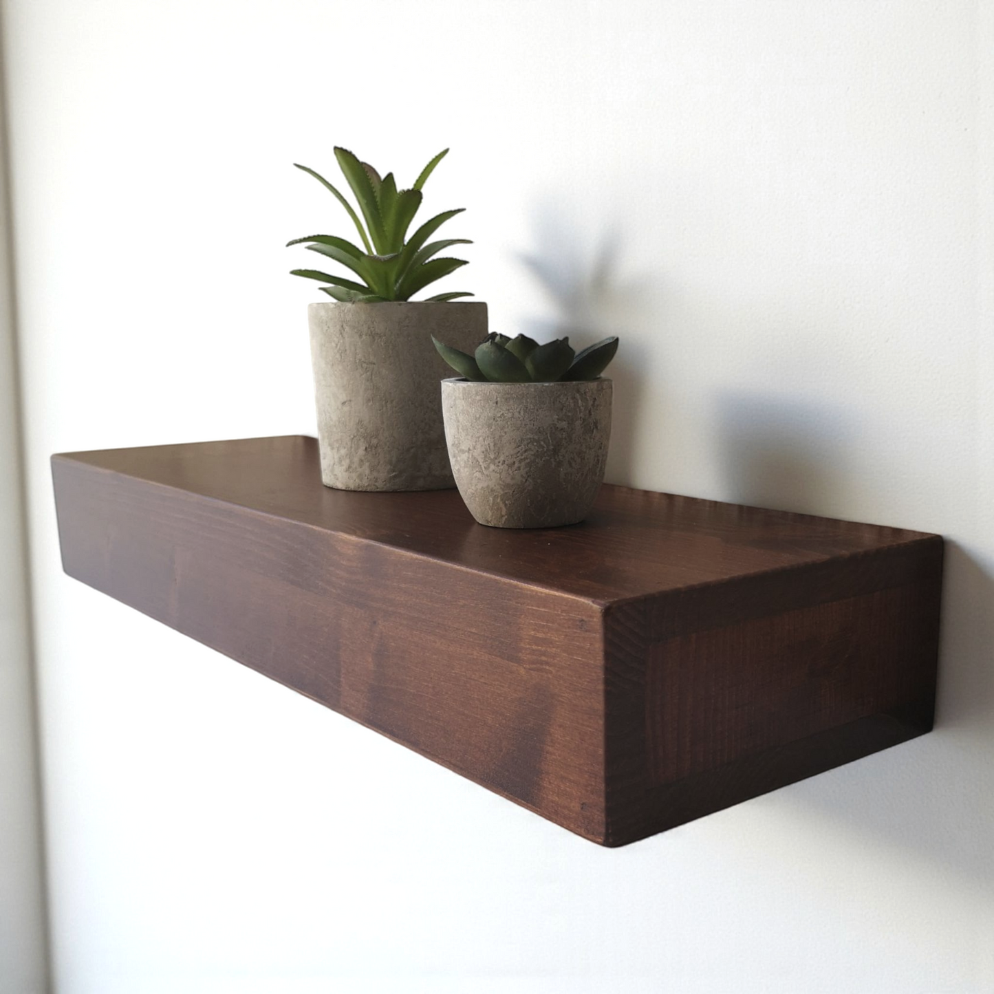 Mensola sospesa - VENERE - Profondità 15-20-25 cm. Noce Scuro - AESSEWOOD 