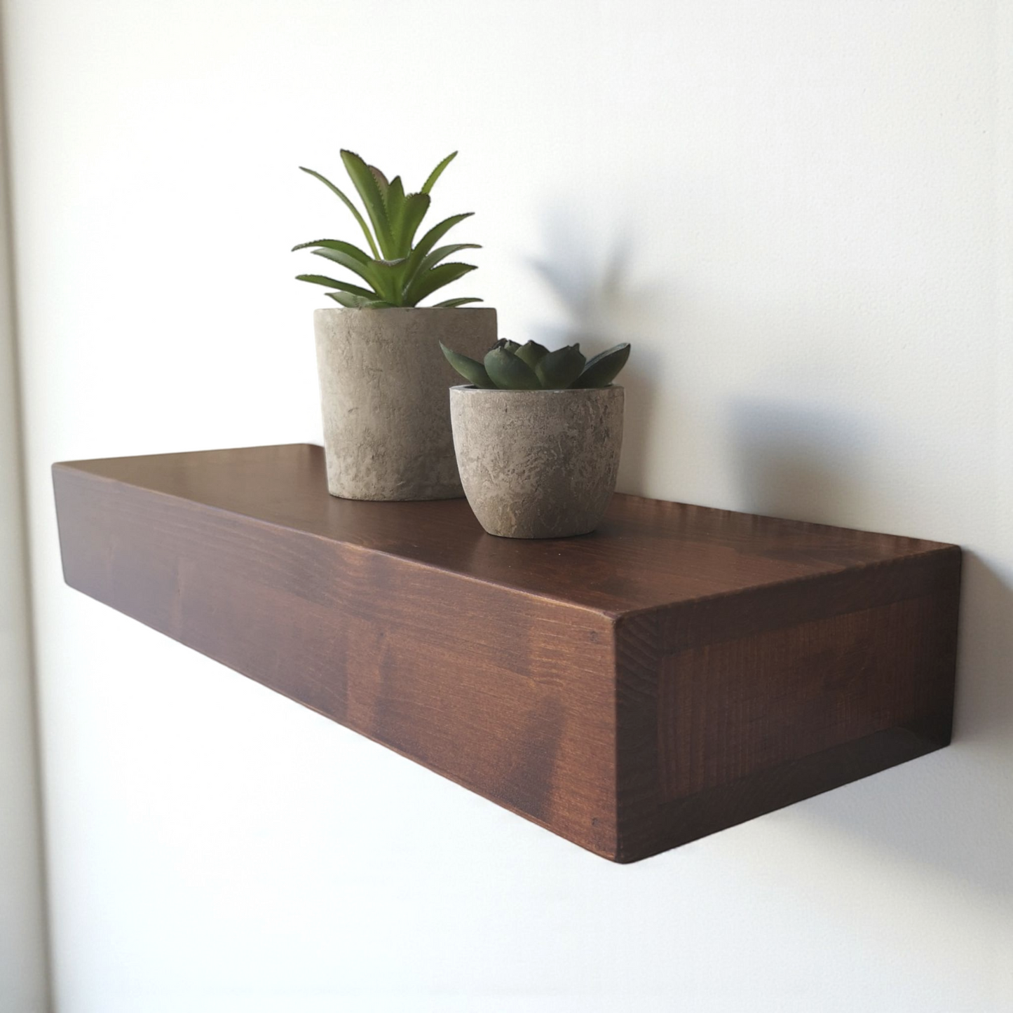 Mensola sospesa - VENERE - Profondità 15-20-25 cm. Noce