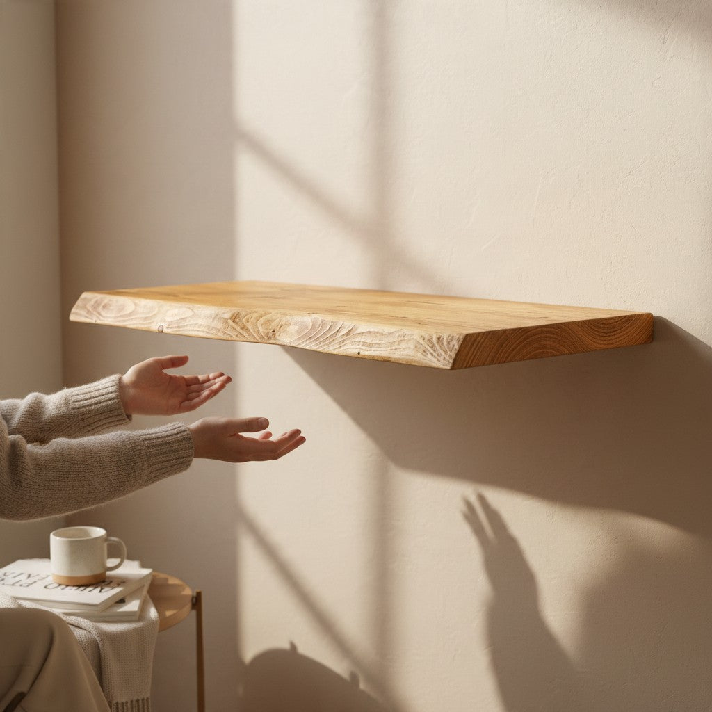 Mensola Rustica - MARTE in legno massello - Profondità 15 cm. (Copia) - AESSEWOOD 